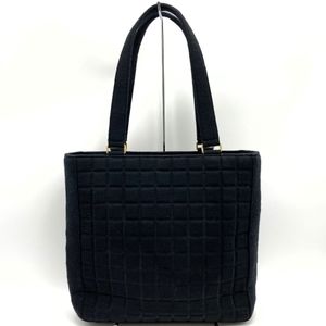 Chanel Bag Suede Chocolate Bar Shoulder Black